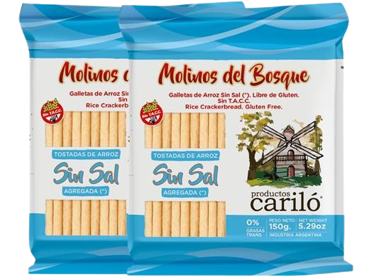 Tostadas de arroz sin sal Cariló