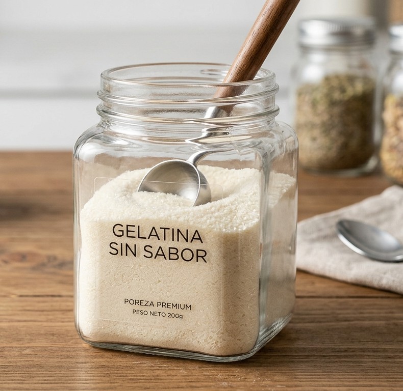Gelatina sin sabor