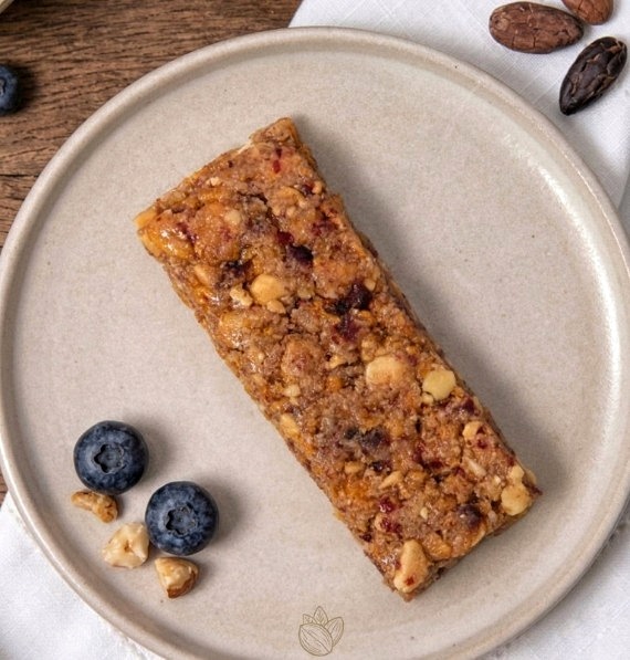 Barra de cereales con arándanos