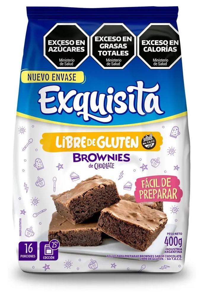 Premezcla brownies sin tacc Exquisita