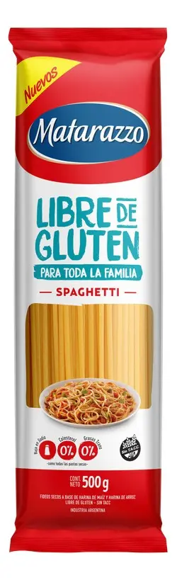 Fideos Spaghetti Libre De Gluten Matarazzo